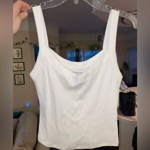 Abercrombie & Fitch white Essentials tank